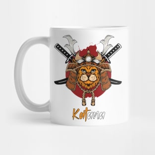 Katana Japanese Cat Samurai Pun Design Mug